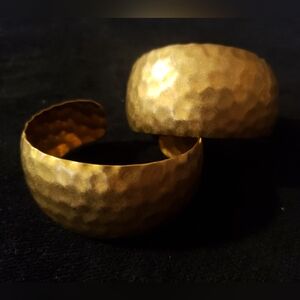 Hammered Gold Cuff Bracelets